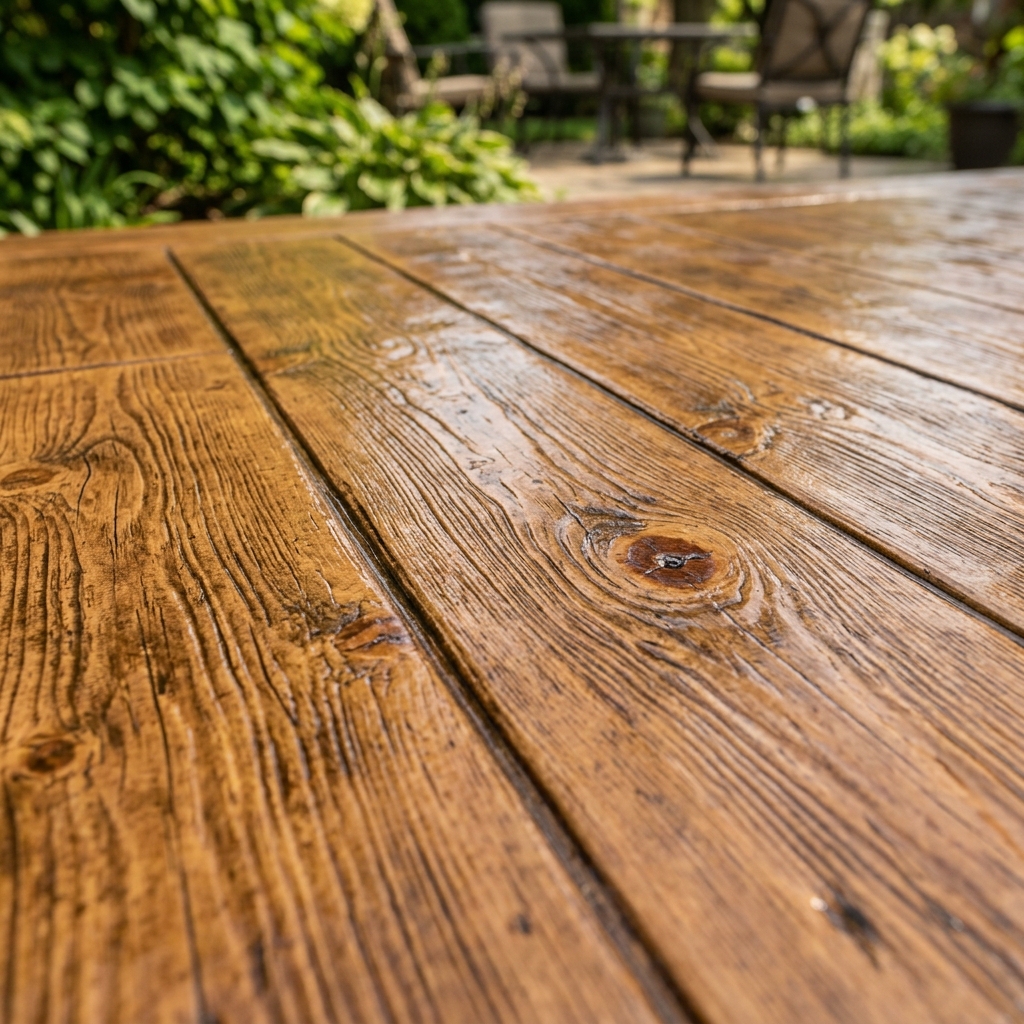 Timber Decking Concrete Pattern